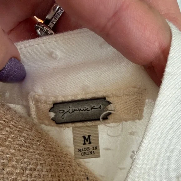 Gimmicks by BKE Cream Lace Accent Blouse - Picture 2 of 7